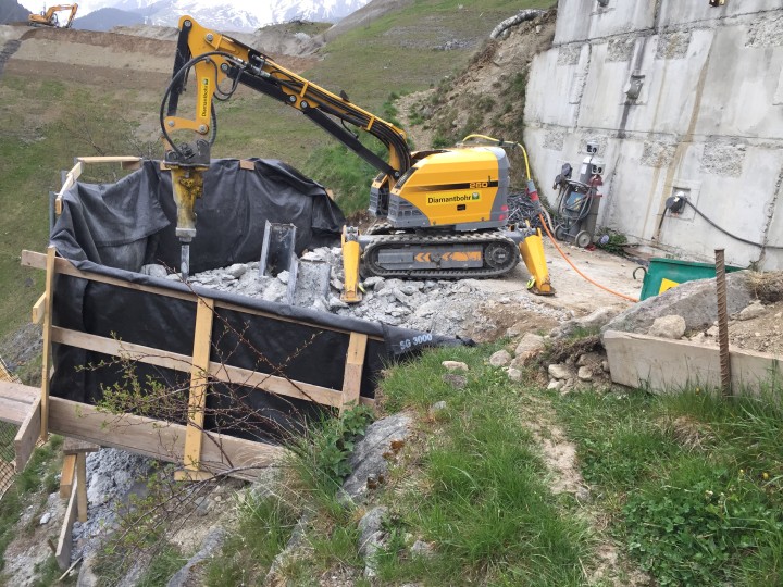 Fundamentrückbau NEAT, Sedrun, 2016 2017